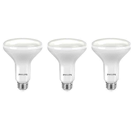 Philips LED 464198 65 Watt Äquivalent Soft Wäiss Dimmbar BR30 LED Glühbir, 3 Pack, Stéck