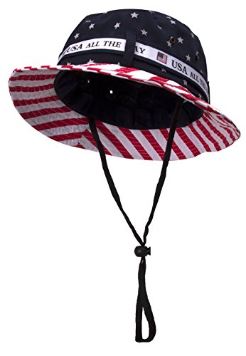 VRHUNSKA POKLAVA Cotton Twill USA Flag Bucket Hat USA All The Way Boonie