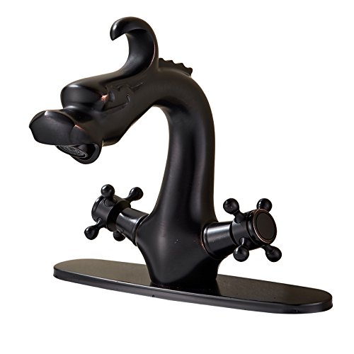 Senlesen Dragon Shape Oil Rubbed Bronze Дві ручки з одним отвором Змішувач для ванної кімнати Кран для раковини Кран для кріплення на палубу Унітаз