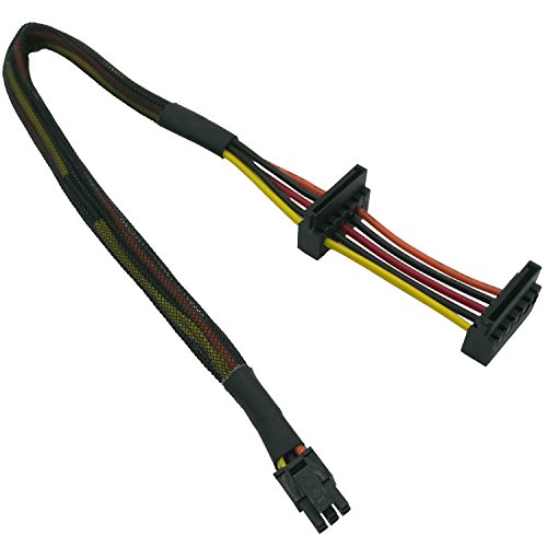 COMeap HDD SATA Stroumkabel Ersatz Rechtwénkel SATA 15 Pin x2 bis Mini 6 Pin ATX Adapter fir Dell Inspiron 3653 3650 Serie Kompatibel Part No. GP2JM 14.5-Zoll (37cm)