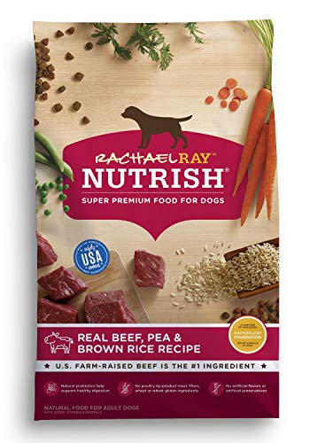 Rachael Ray Nutrish Premium Natural Dry Dog Food, Real Beef, Pea, & Brown Rice Recipe, 6 Pounds