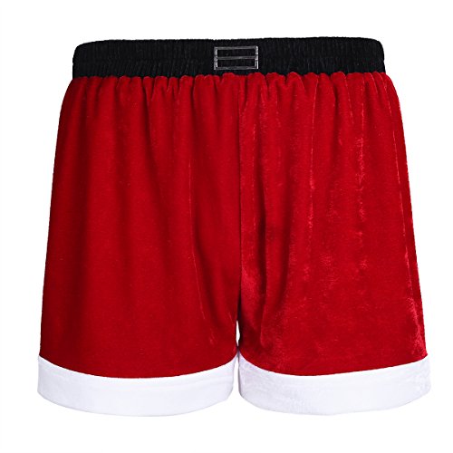 iiniim Christmas Holiday Mens Boxer Shorts Flannel Christmas Santa Claus Boxers