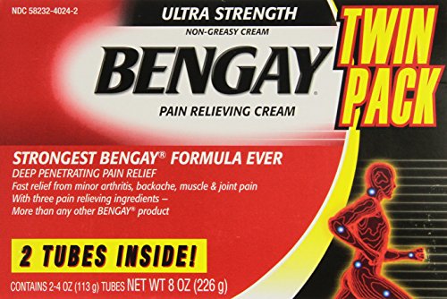 Kem giảm đau Bengay Ultra Strength, hộp 2 chiếc, 4 ounce, tổng cộng 8 ounce