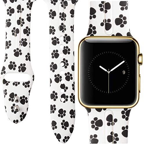 allbingo Cute Bands Women Mens Floral Replacement Strap Wristband Small Large Compatible with Apple Watch Band 38mm 40mm 42mm 44mm Iwatch Series 4 Series 3 Series 2 Series 1